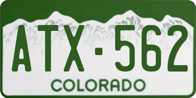 CO license plate ATX562