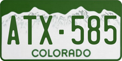 CO license plate ATX585