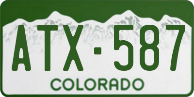 CO license plate ATX587