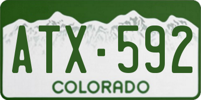 CO license plate ATX592