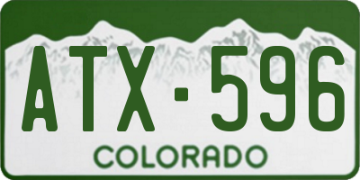CO license plate ATX596