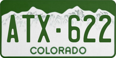 CO license plate ATX622