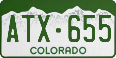 CO license plate ATX655