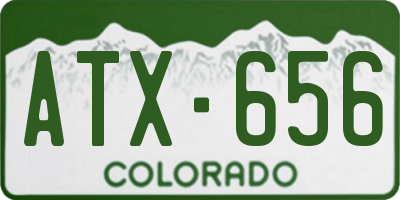 CO license plate ATX656