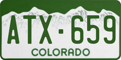 CO license plate ATX659