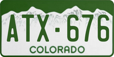 CO license plate ATX676