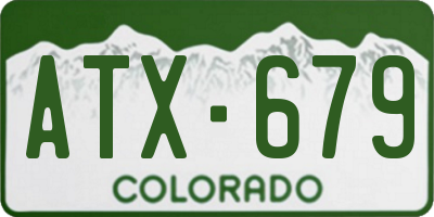CO license plate ATX679