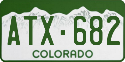 CO license plate ATX682