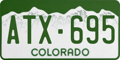 CO license plate ATX695