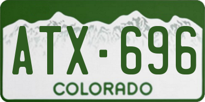 CO license plate ATX696