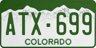 CO license plate ATX699