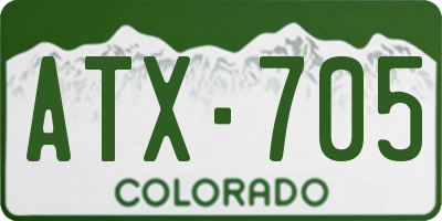 CO license plate ATX705