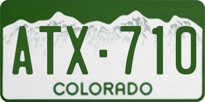 CO license plate ATX710