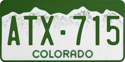 CO license plate ATX715