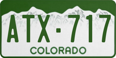 CO license plate ATX717