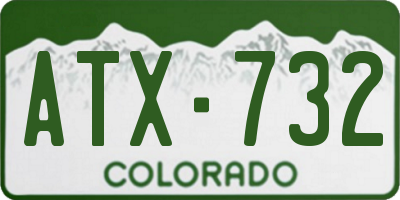 CO license plate ATX732