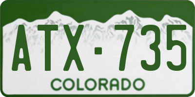 CO license plate ATX735