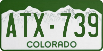 CO license plate ATX739