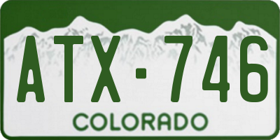 CO license plate ATX746