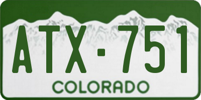 CO license plate ATX751