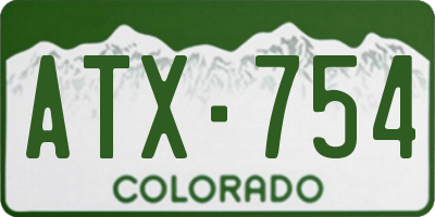 CO license plate ATX754