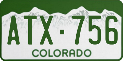 CO license plate ATX756