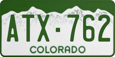 CO license plate ATX762