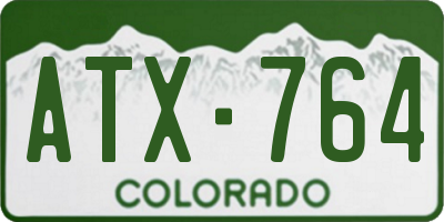 CO license plate ATX764