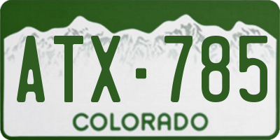 CO license plate ATX785