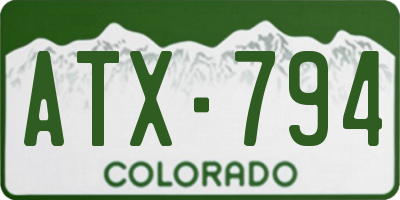 CO license plate ATX794