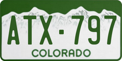 CO license plate ATX797