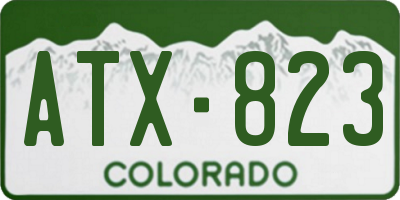 CO license plate ATX823