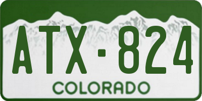 CO license plate ATX824