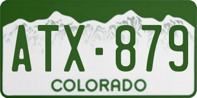 CO license plate ATX879
