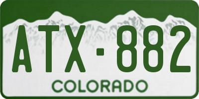 CO license plate ATX882
