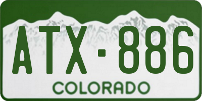 CO license plate ATX886