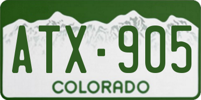 CO license plate ATX905
