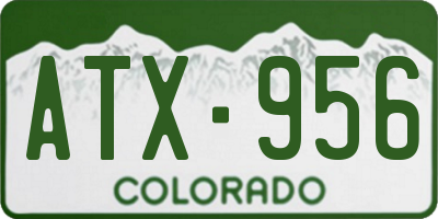 CO license plate ATX956