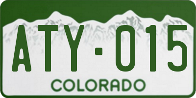 CO license plate ATY015