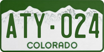 CO license plate ATY024