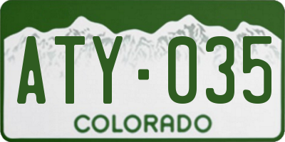 CO license plate ATY035