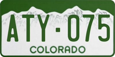 CO license plate ATY075