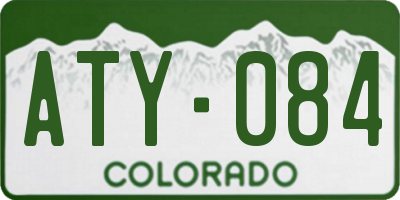 CO license plate ATY084