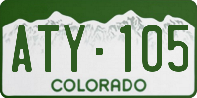 CO license plate ATY105