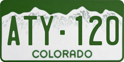 CO license plate ATY120