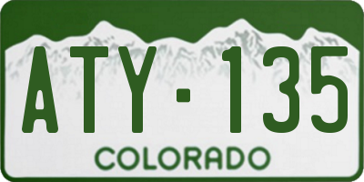 CO license plate ATY135