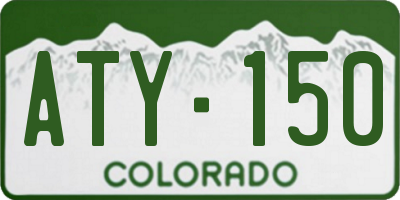 CO license plate ATY150