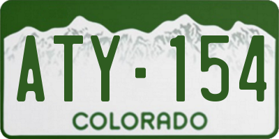 CO license plate ATY154