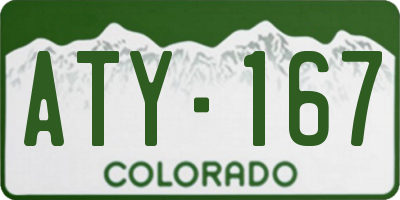 CO license plate ATY167
