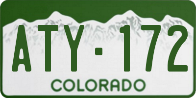 CO license plate ATY172